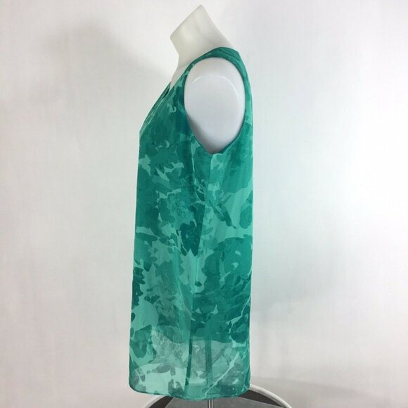 H by Halston Tank  Floral Print Chiffon Overlay - Picture 3 of 8